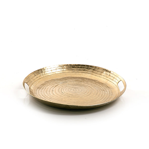 Gold Metal round Tray - Small