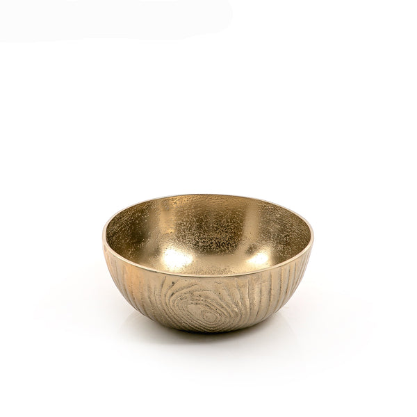 وعاء معدني دائري باللون الذهبي