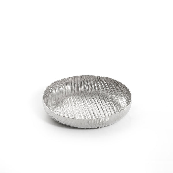 Silver Round Metal Tray - Small