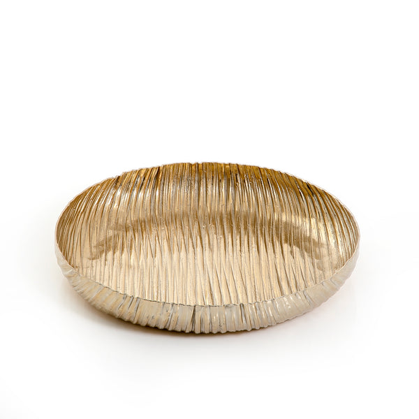 Gold Round Metal Tray - Large