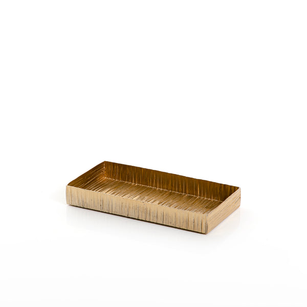 Gold Rectangular Metal Tray
