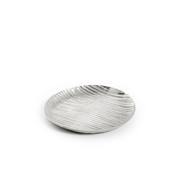 Silver Round Metal Tray - Small
