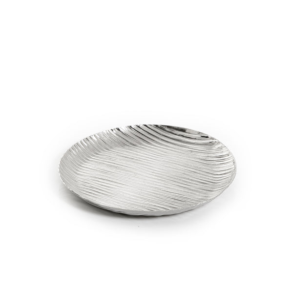 Silver Round Metal Tray - Medium