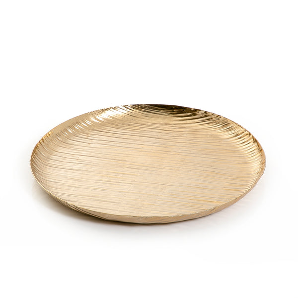 Gold Round Metal Tray - X-Large