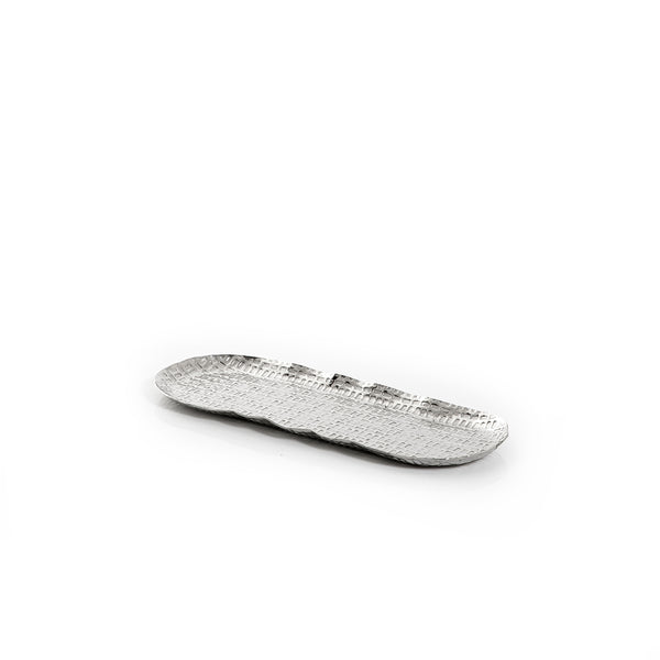 Silver Oval Metal Tray