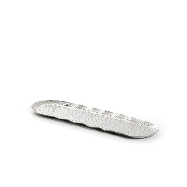 Silver Oval Metal Tray