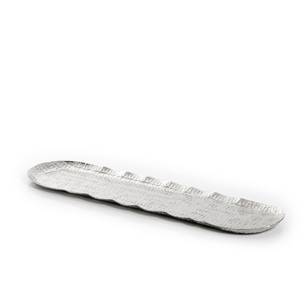 Silver Oval Metal Tray