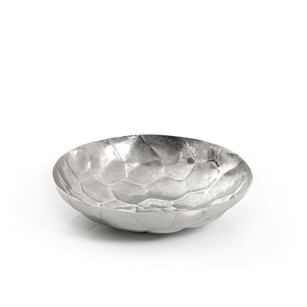 Silver Round Metal Tray