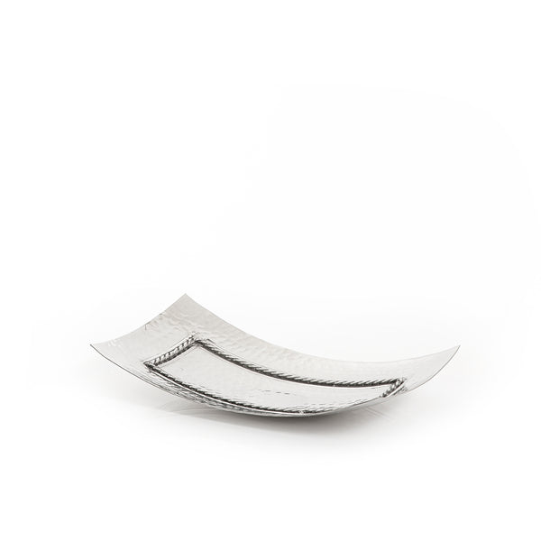 Silver Rectangular Metal Tray