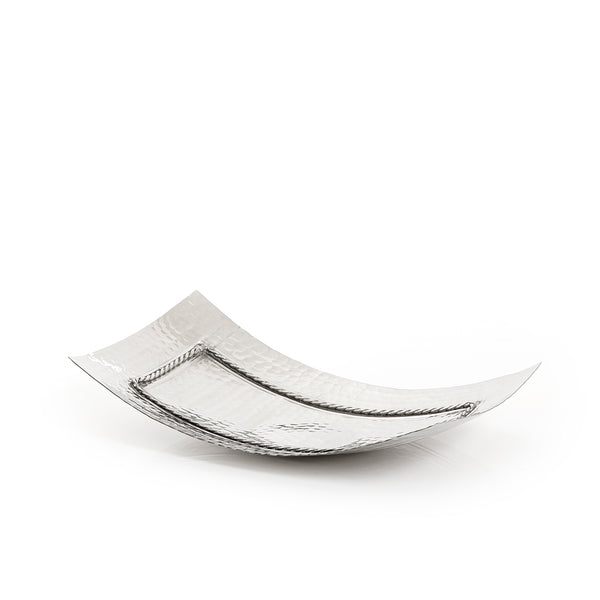 Silver Rectangular Metal Tray