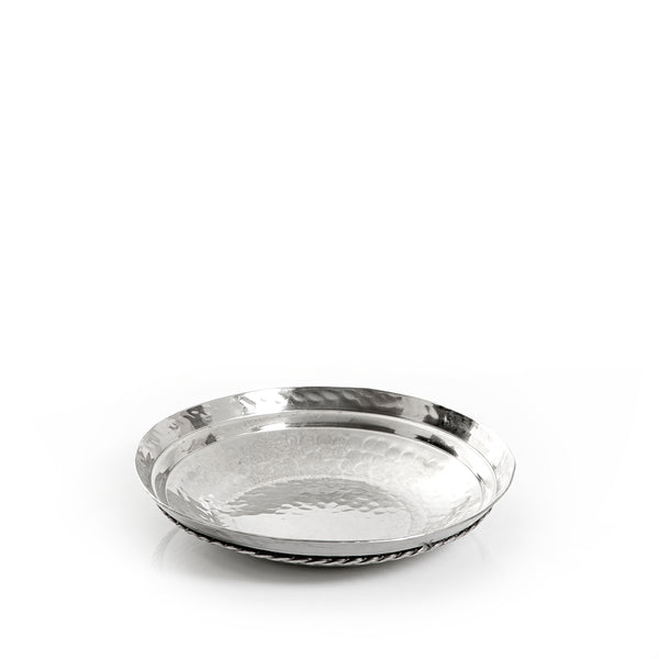 Silver Round Metal Plate
