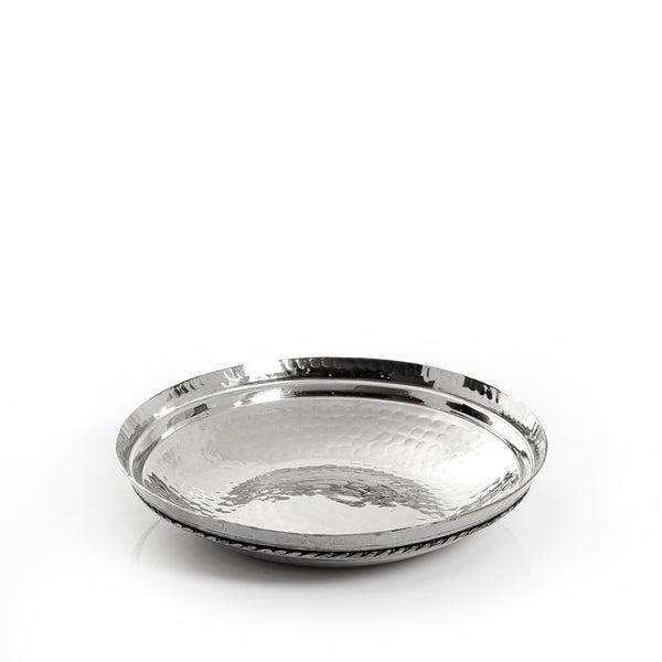 Silver Round Metal Plate
