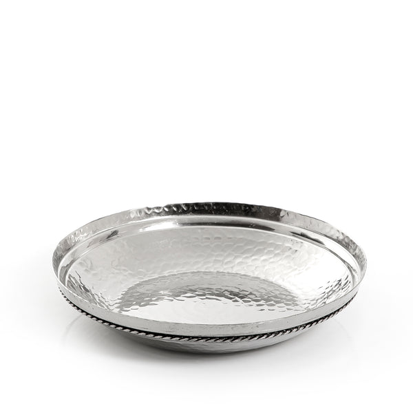 Silver Round Metal Plate