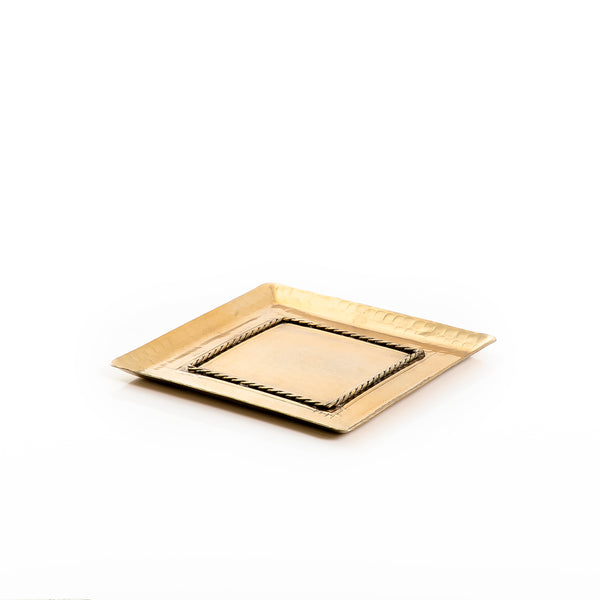 Gold Square Metal Tray