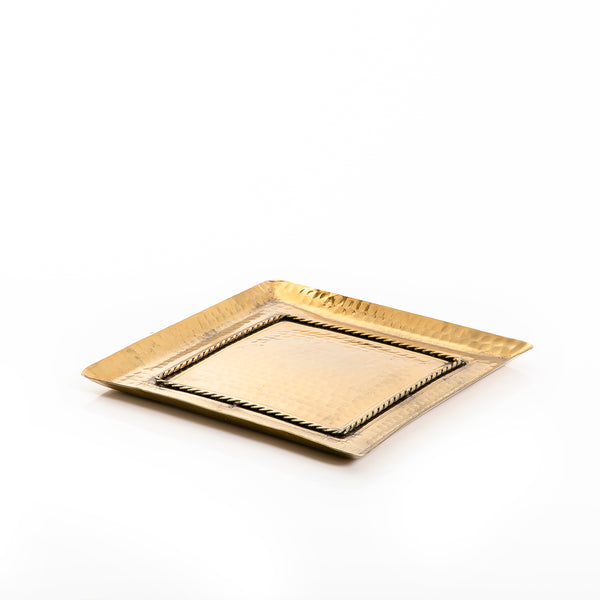 Gold Square Metal Tray