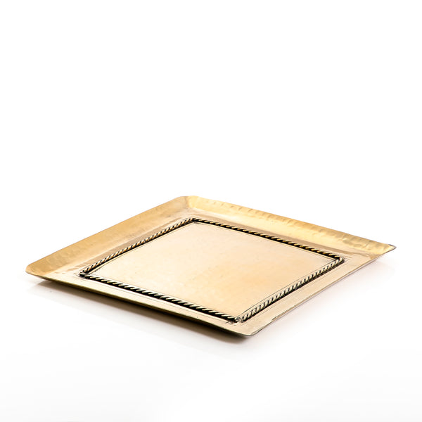 Gold Square Metal Tray