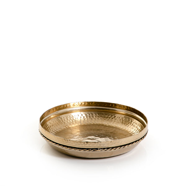 Gold Round Metal Plate
