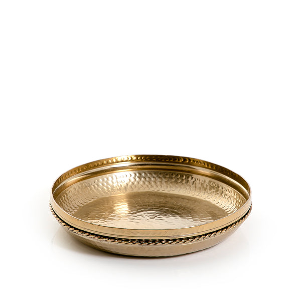 Gold Round Metal Plate