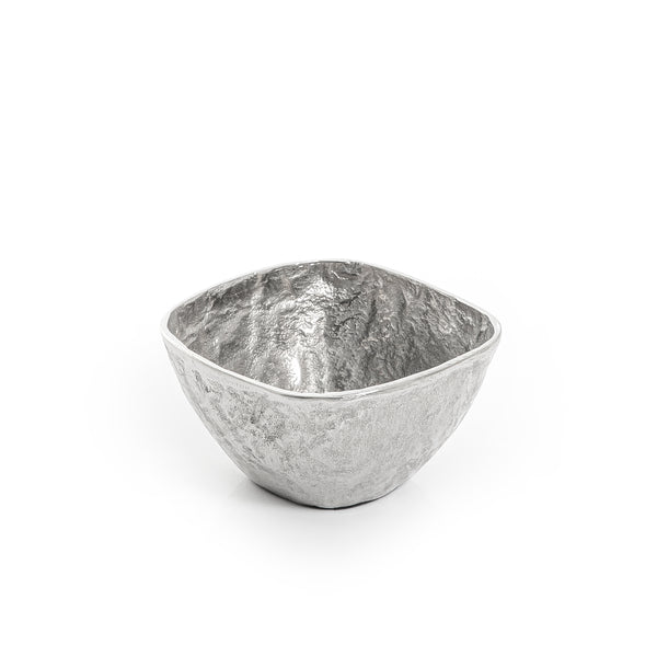 Silver Square Metal Bowl