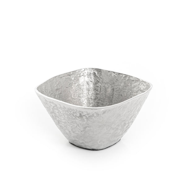 Silver Square Metal Bowl