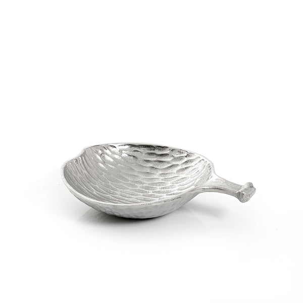 Silver  Metal Bowl With Handle