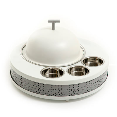 حافظة طعام دائرية معدنية