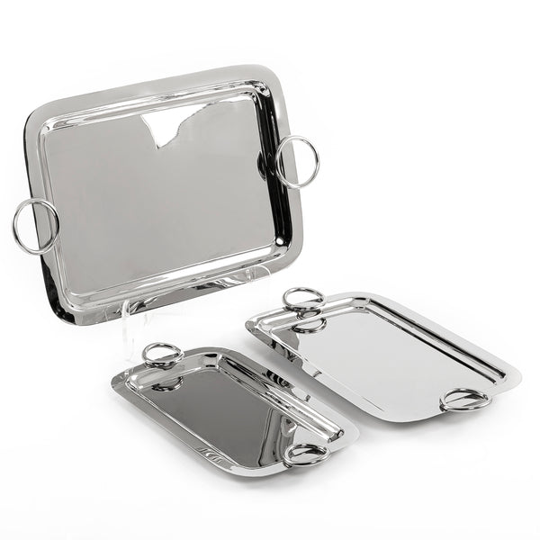 Set of 3 metal trays