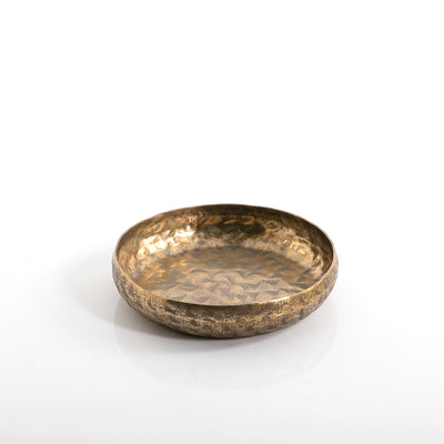 Golden round metal plate - small