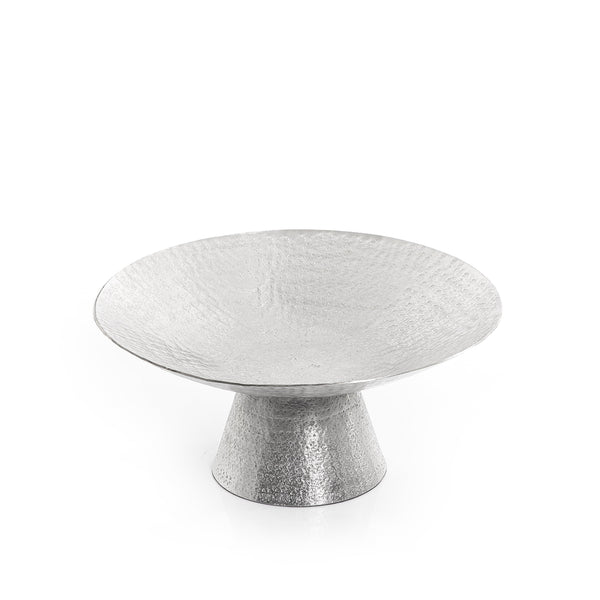Metal bowl with a silver circular base