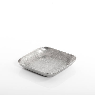 Silver square metal plate