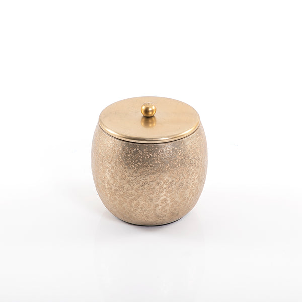 Metal jar with lid