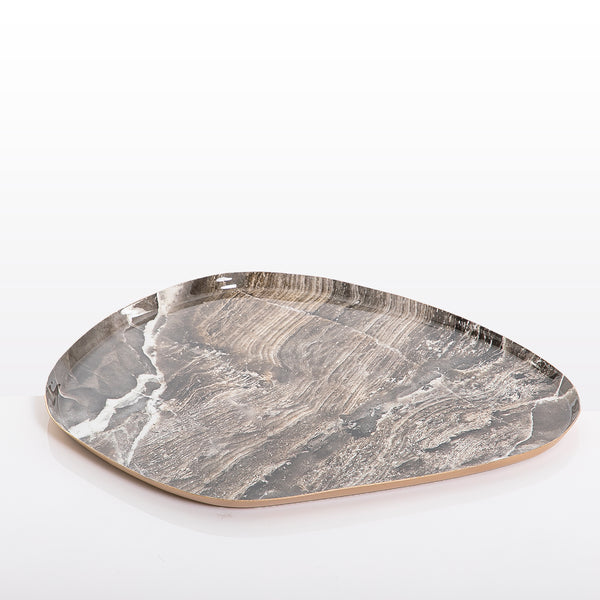 Marble colored metal plate