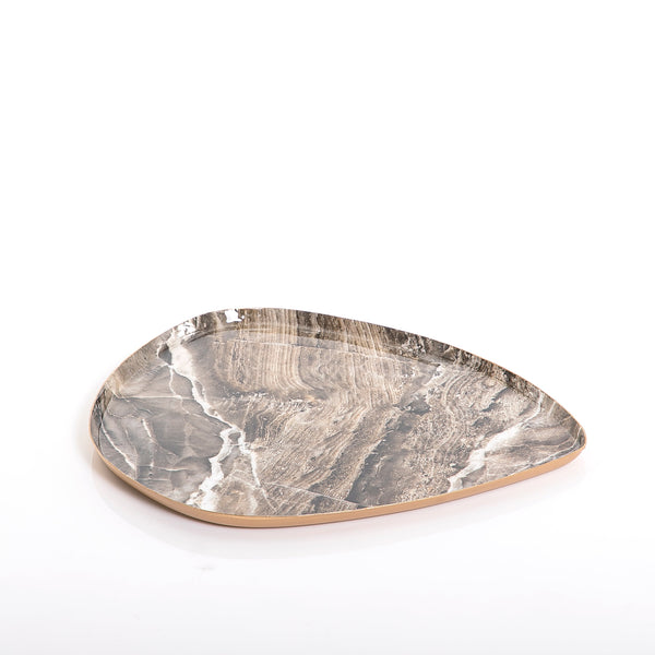 Marble colored metal plate