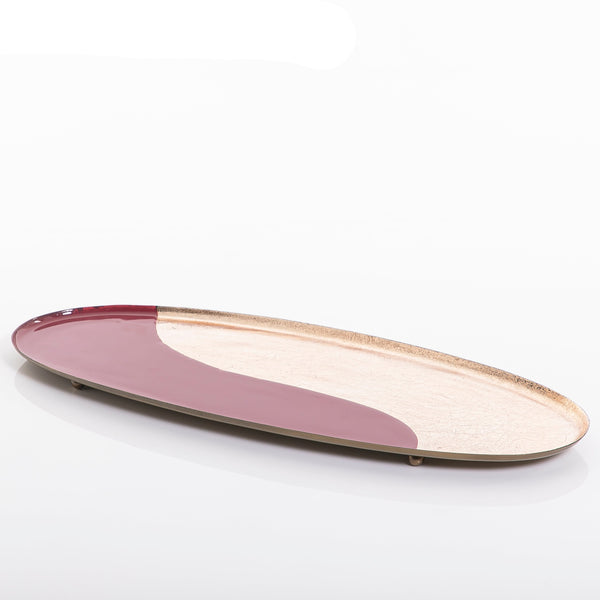 Oval metal tray