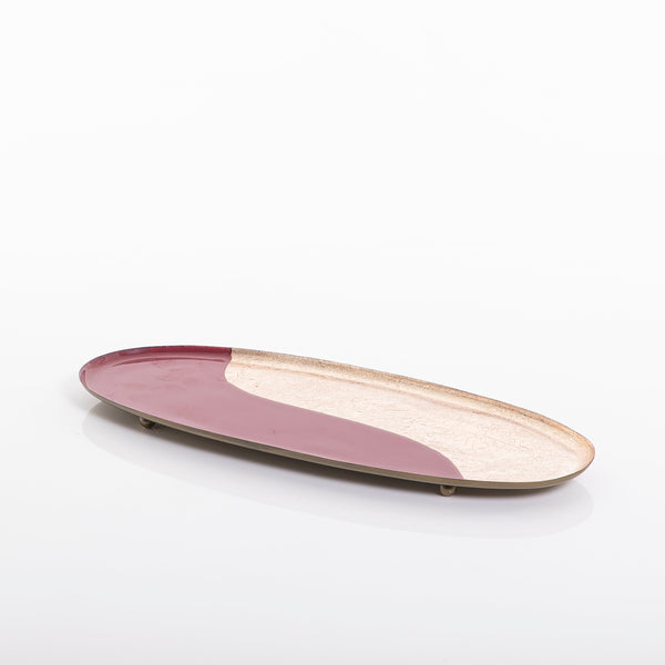 Oval metal tray