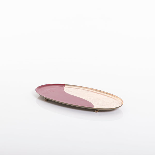 Oval metal tray