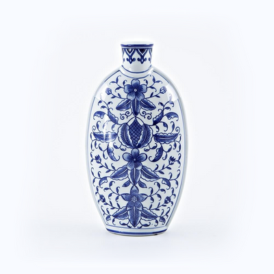Chinese Ceramic Vase With Floral Patterns