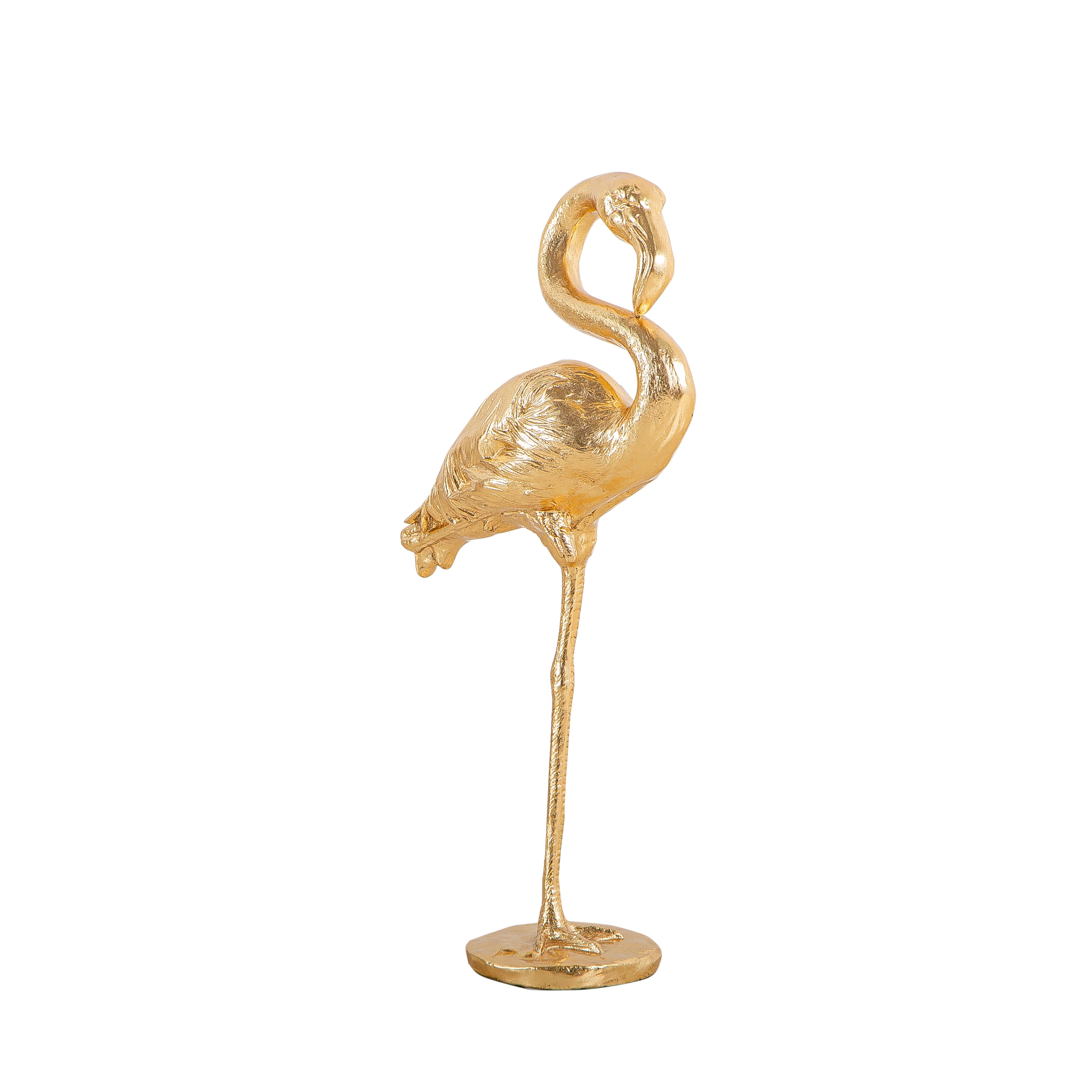 إكسسوار منزلي من المعدن بتصميم طائر الفلامنغو