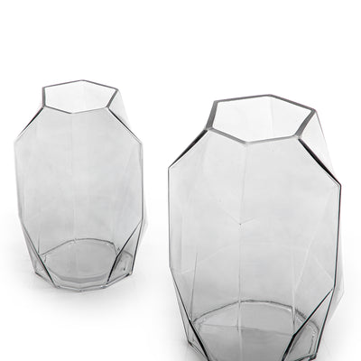 طقم من 2 فازة زجاج 