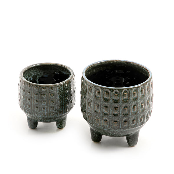 Set of 2 ceramic pot