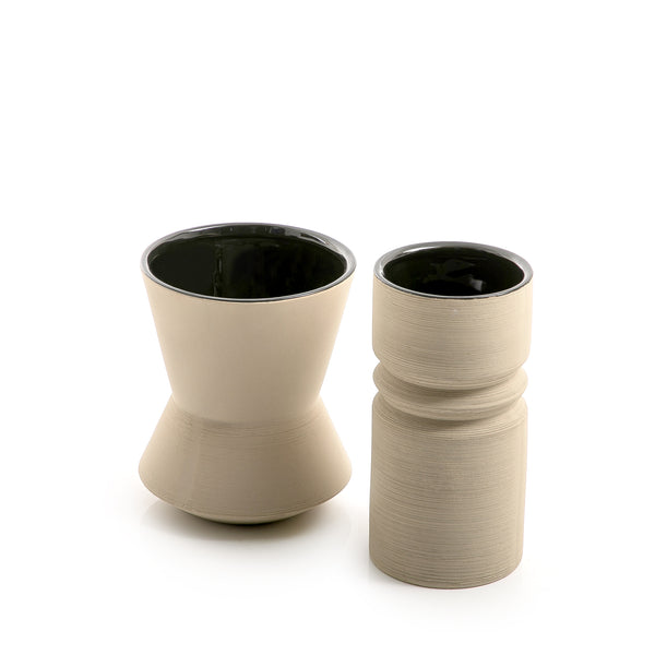 Set of 2 ceramic pot