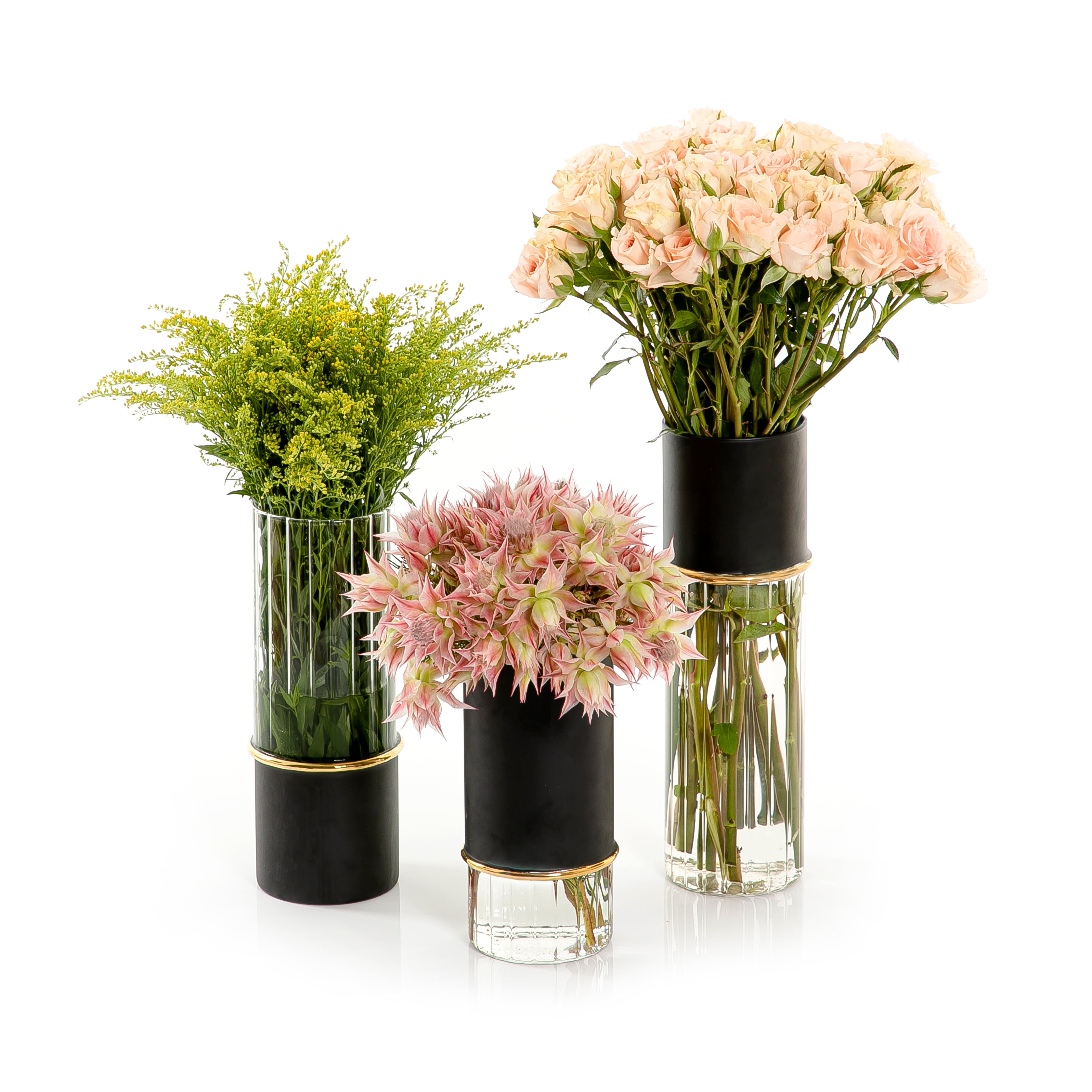 Set of 3 ceramic vase