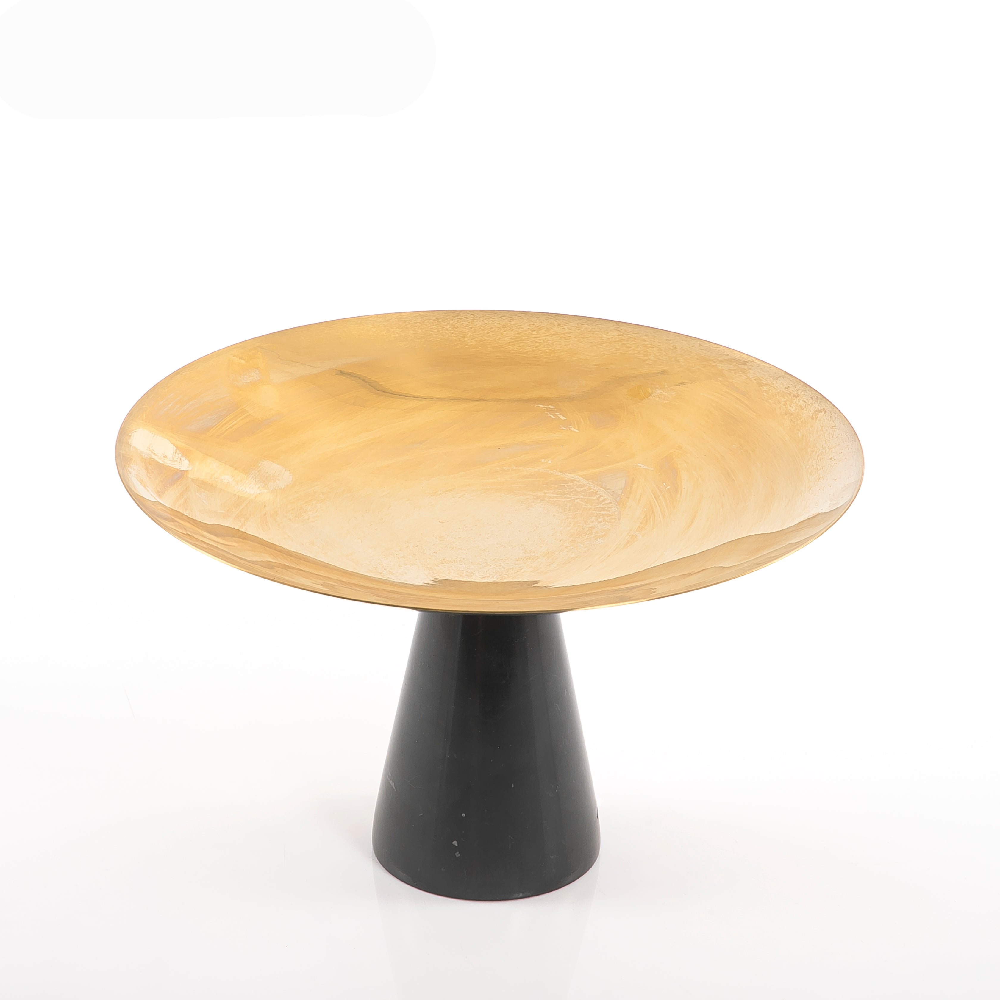 Marble stand with a small golden metal plate