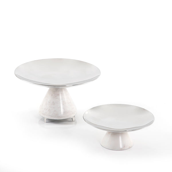 Set of 2 marble stands