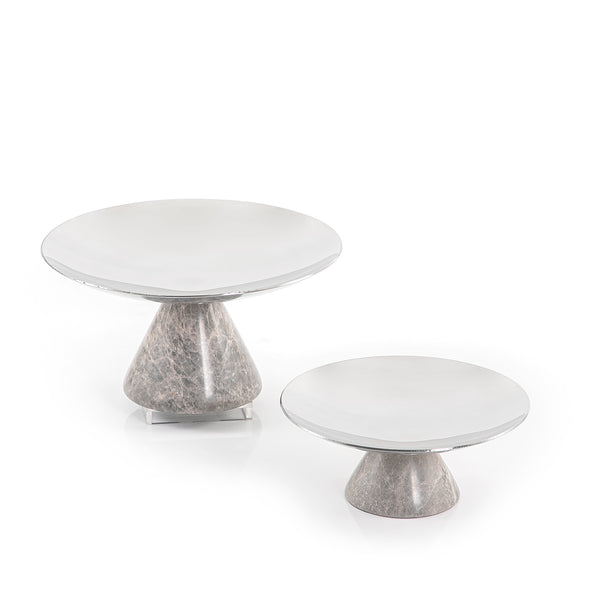 Set of 2 marble stands