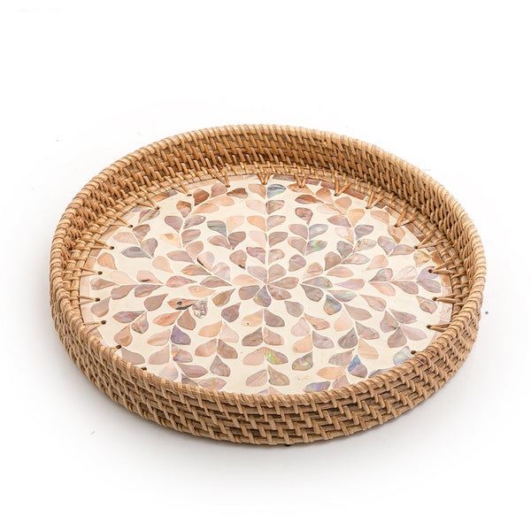 Beige round Vitnami Mop Tray