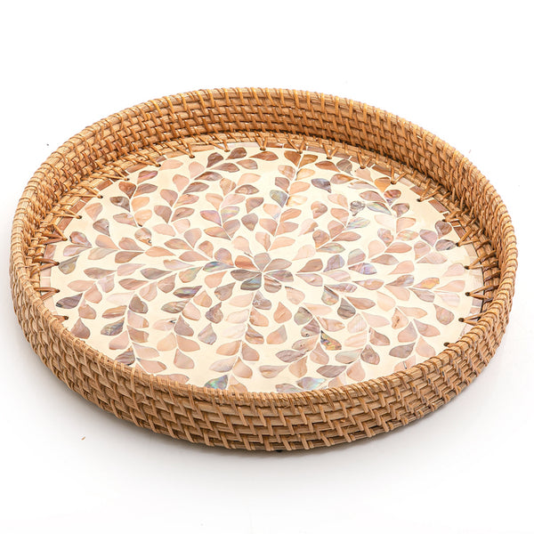Beige round Vitnami Mop Tray