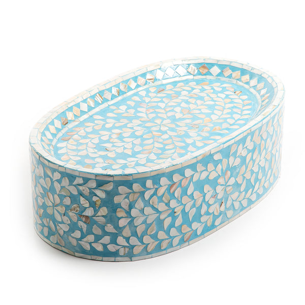 Light Blue Oval Vietnamese Mop Stand