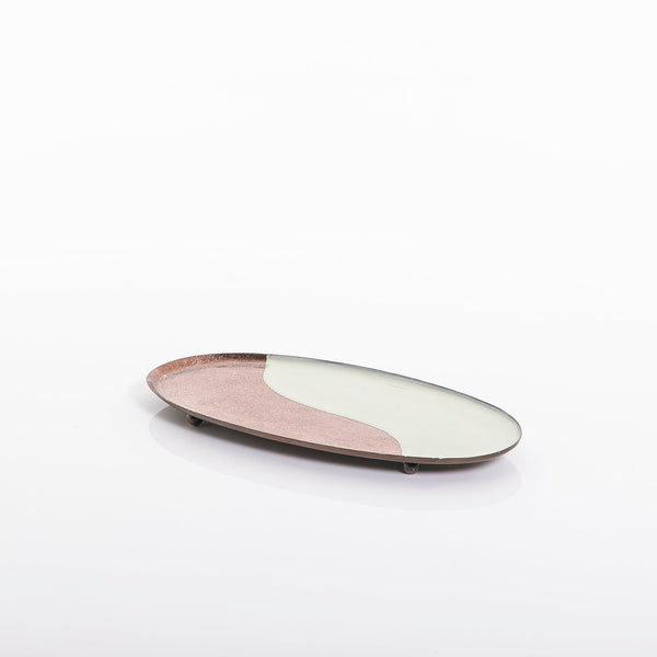 Oval metal tray
