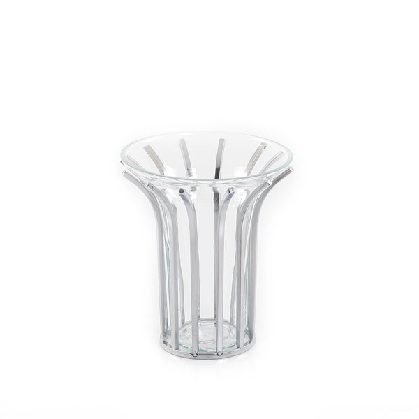 Clear glass vase